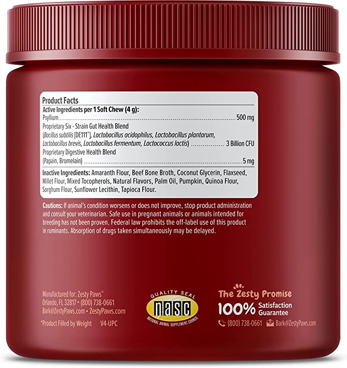 Zesty Paws Ancient Elements Probiotic Bites Gut Health
