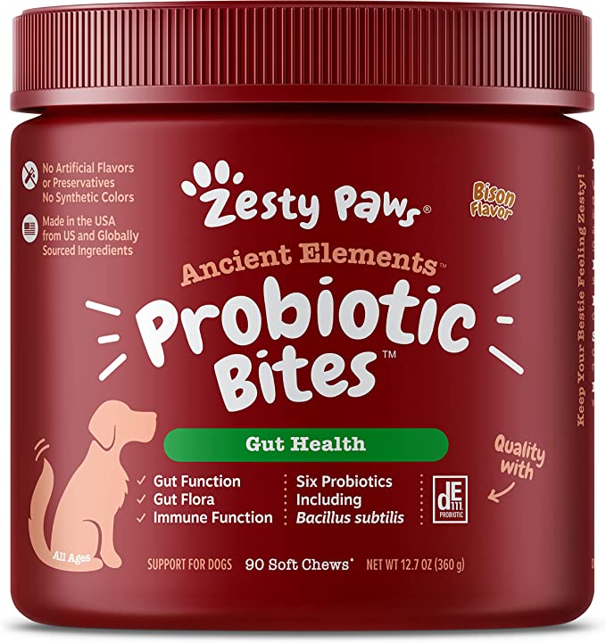 Zesty Paws Ancient Elements Probiotic Bites Gut Health