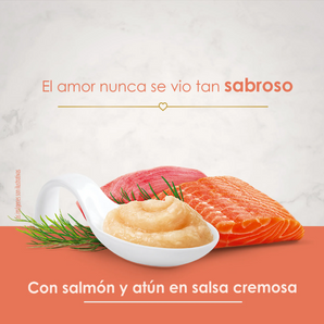 Snack Fancy Feast Puree Salmón y Atún x4