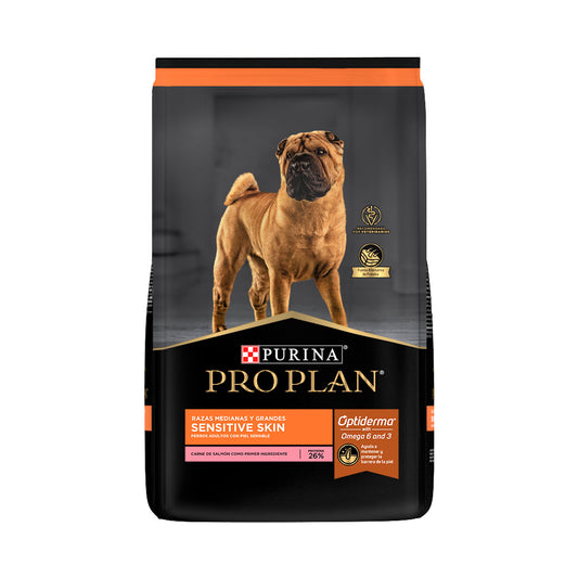 PRO PLAN SENSITIVE SKIN RAZAS MEDIANAS Y GRANDES SALMON