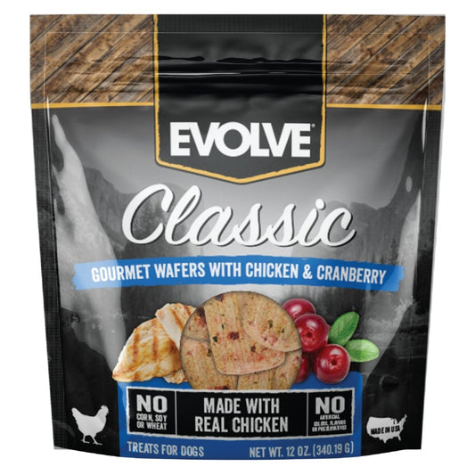 EVOLVE CLASSIC WAFERS AL HORNO CHICKEN- POLLO 12 OZ - Sintiendo Huellas